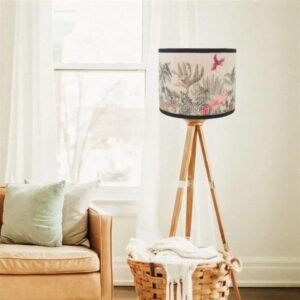 Abat-Jour Bambou Tressé Ambiance Savane Naturelle Pour Lampe