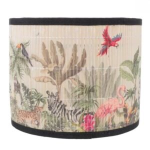 Abat-Jour Bambou Tressé Ambiance Savane Naturelle Pour Lampe
