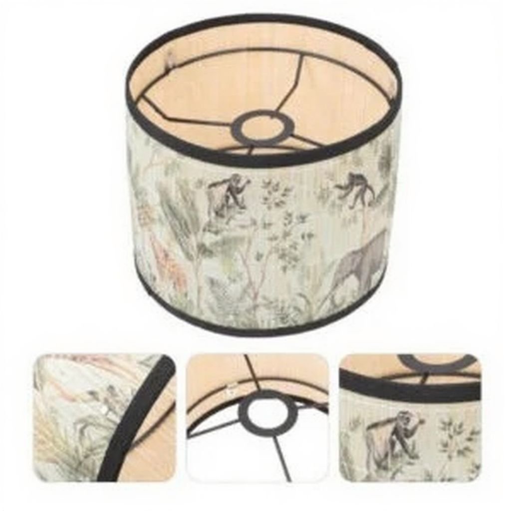 Abat-Jour Imprimé Jungle Chic Pour Décor Intérieur En Tissu Léger 2 Abat-Jour Imprimé Jungle Chic Pour Décor Intérieur En Tissu Léger