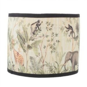 Abat-Jour Imprimé Jungle Chic Pour Décor Intérieur En Tissu Léger