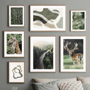Affiche Jungle Forêt Illustrée Ambiance Tropicale Et Naturelle