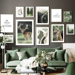 Affiche Jungle Forêt Illustrée Ambiance Tropicale Et Naturelle