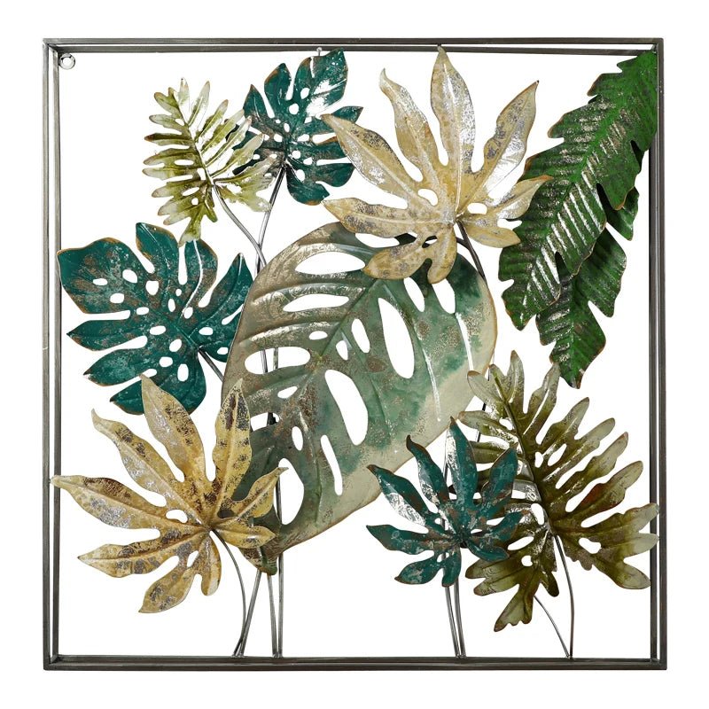 Cadre Mural En Métal Thème Jungle Décoratif Au Style Raffiné 3 Cadre Mural En Métal Thème Jungle Décoratif Au Style Raffiné