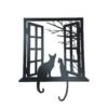 Déco Murale En Métal Chats À La Fenêtre Décorative Pour Intérieur