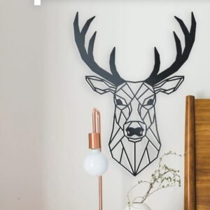 Décoration Murale Cerf En Métal Majestueux Pour Salon Ou Bureau