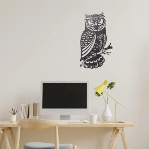 Décoration Murale Hibou En Métal Élégante Pour Intérieur Et Jardin