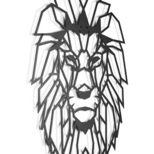 Décoration Murale Lion En Métal Géométrique Design Contemporain