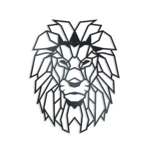 Décoration Murale Lion En Métal Géométrique Design Contemporain