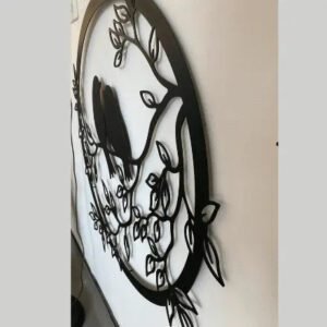 Décoration Murale Métal Oiseaux Amoureux Pour Maison Et Jardin
