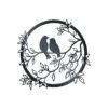 Décoration Murale Métal Oiseaux Amoureux Pour Maison Et Jardin