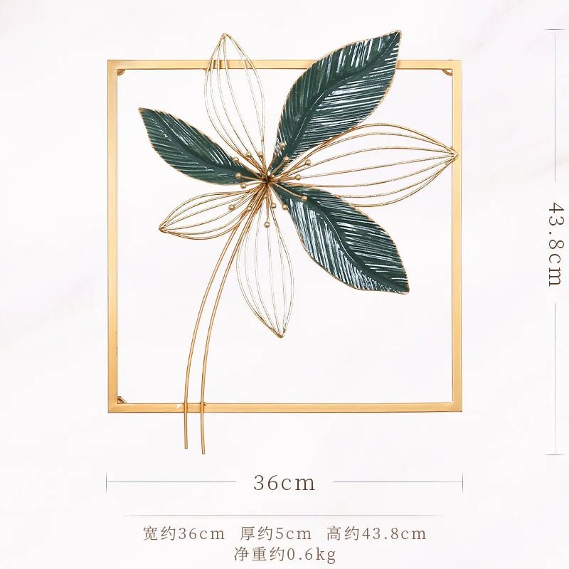 Décoration Murale Métallique Élégante Motif Fleurs Pour Intérieur 3 Décoration Murale Métallique Élégante Motif Fleurs Pour Intérieur