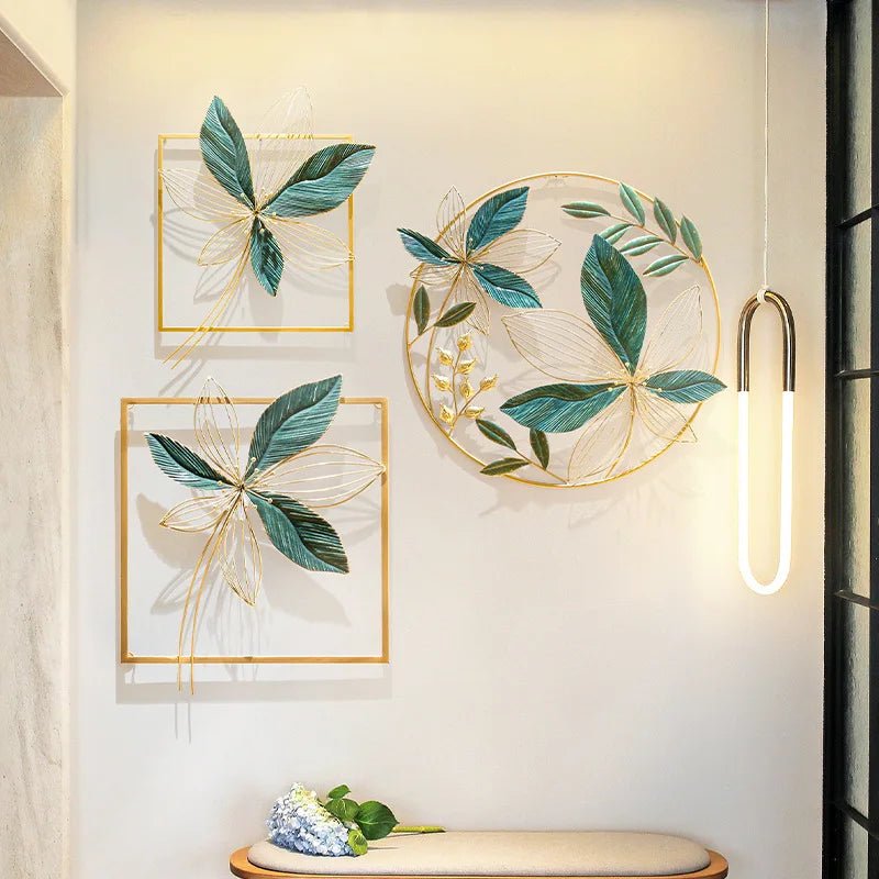 Décoration Murale Métallique Élégante Motif Fleurs Pour Intérieur 2 Décoration Murale Métallique Élégante Motif Fleurs Pour Intérieur