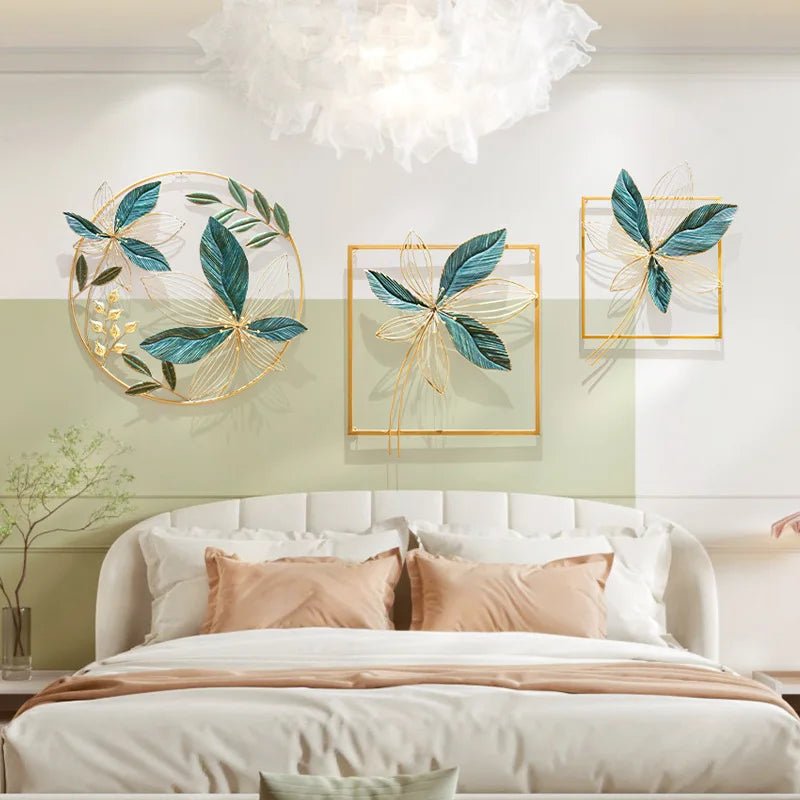 Décoration Murale Métallique Élégante Motif Fleurs Pour Intérieur 1 Décoration Murale Métallique Élégante Motif Fleurs Pour Intérieur