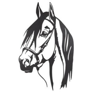 Décoration Murale Tête De Cheval En Métal Au Style Élégant Raffiné