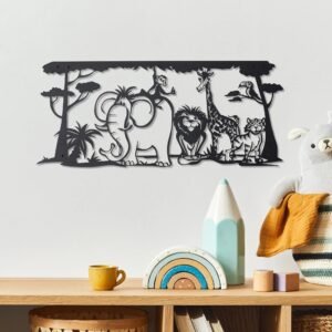 Décoration Murale Métal Animaux Jungle Fantaisiste Safari Original 7 Jungleanimals Lifestyle1.jpg