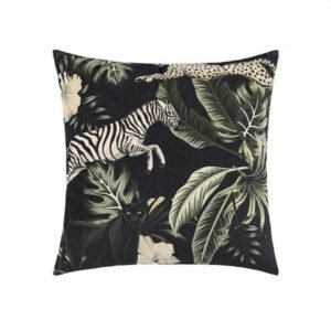 Coussin Jungle Noir Et Vert Confortable Pour Intérieur Décoratif 8 Coussin Jungle Noir Et Vert Confortable Pour Intérieur Décoratif